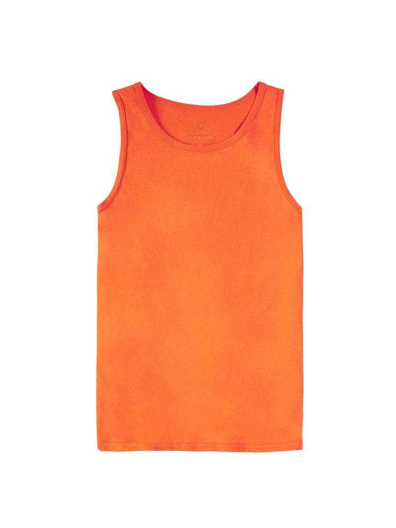 Fruit of the Loom boys Tag-free Cotton Tees (Assorted Color Multipacks) Shirt, Tank - 3 Pack White/Orange/Black, Medium US - Image 4